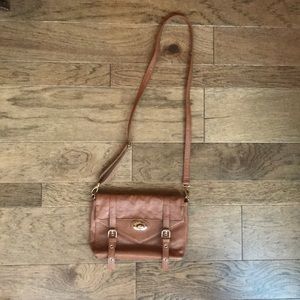 Forever 21 brown leather cross body